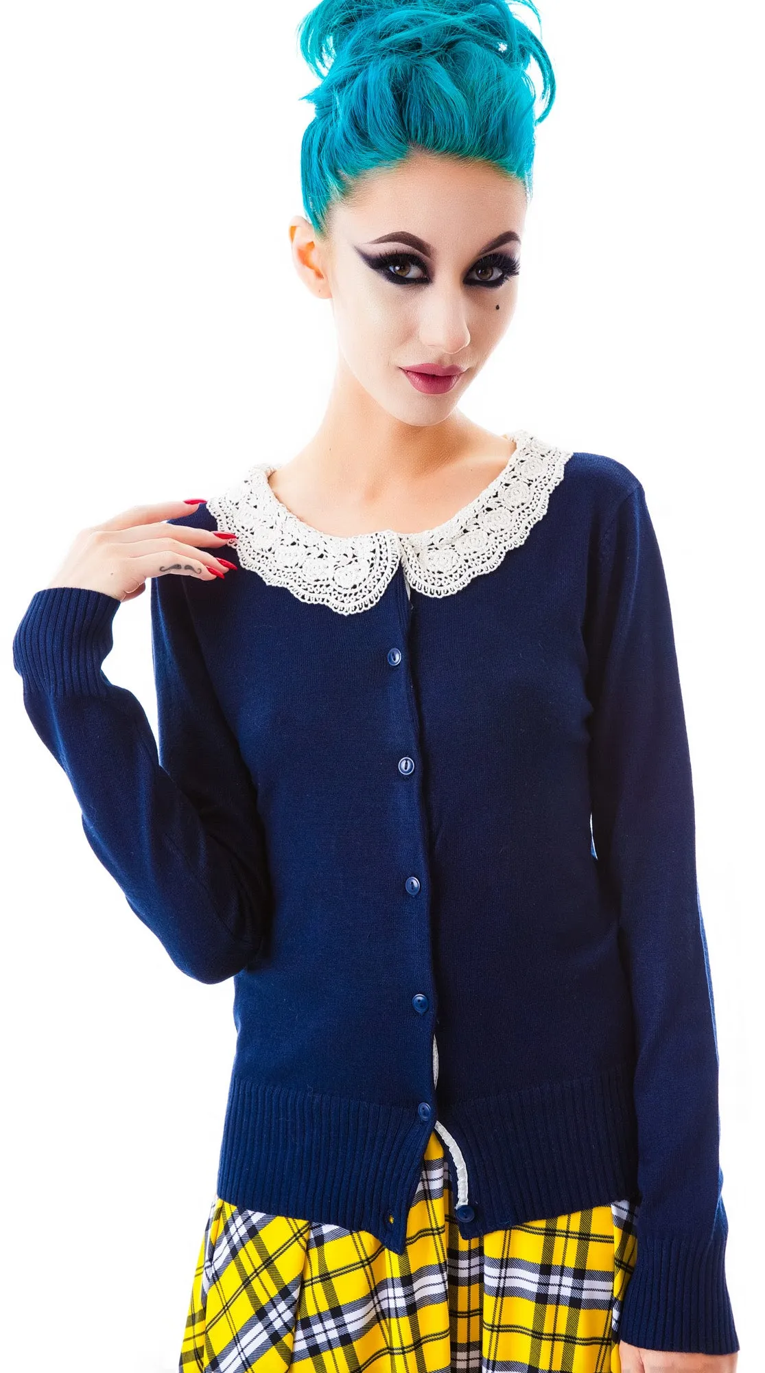 Fleetwood Crochet Collared Cardigan