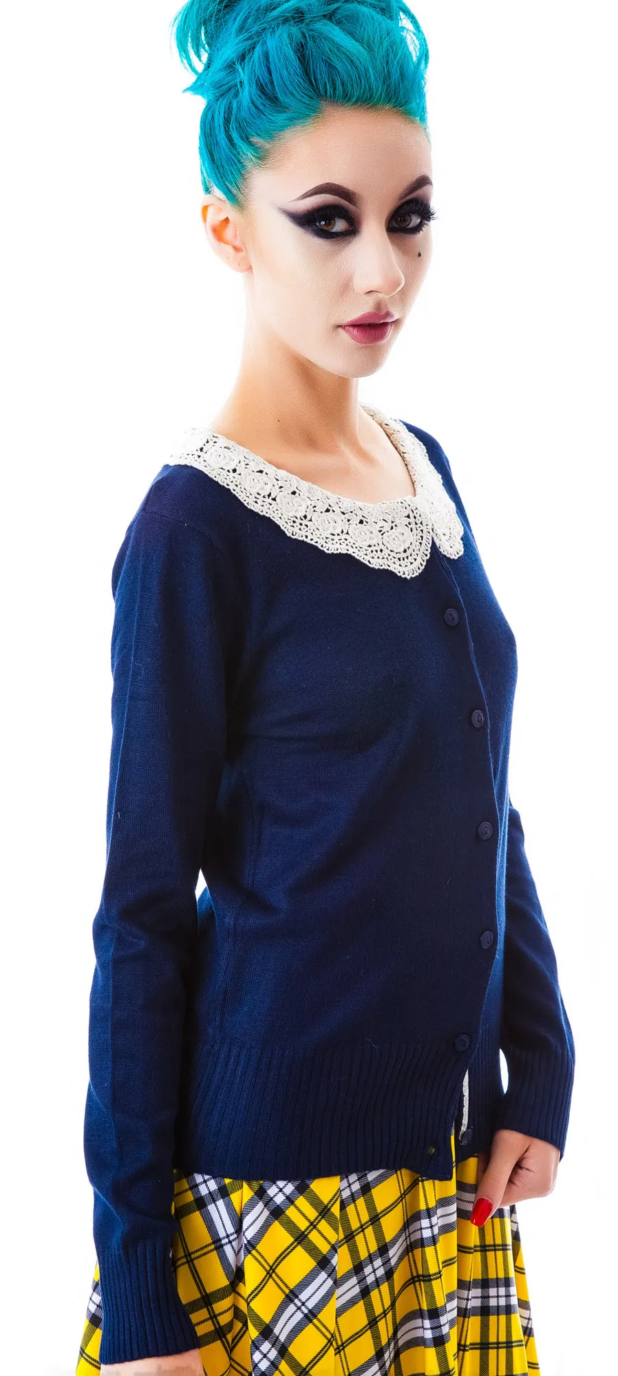 Fleetwood Crochet Collared Cardigan