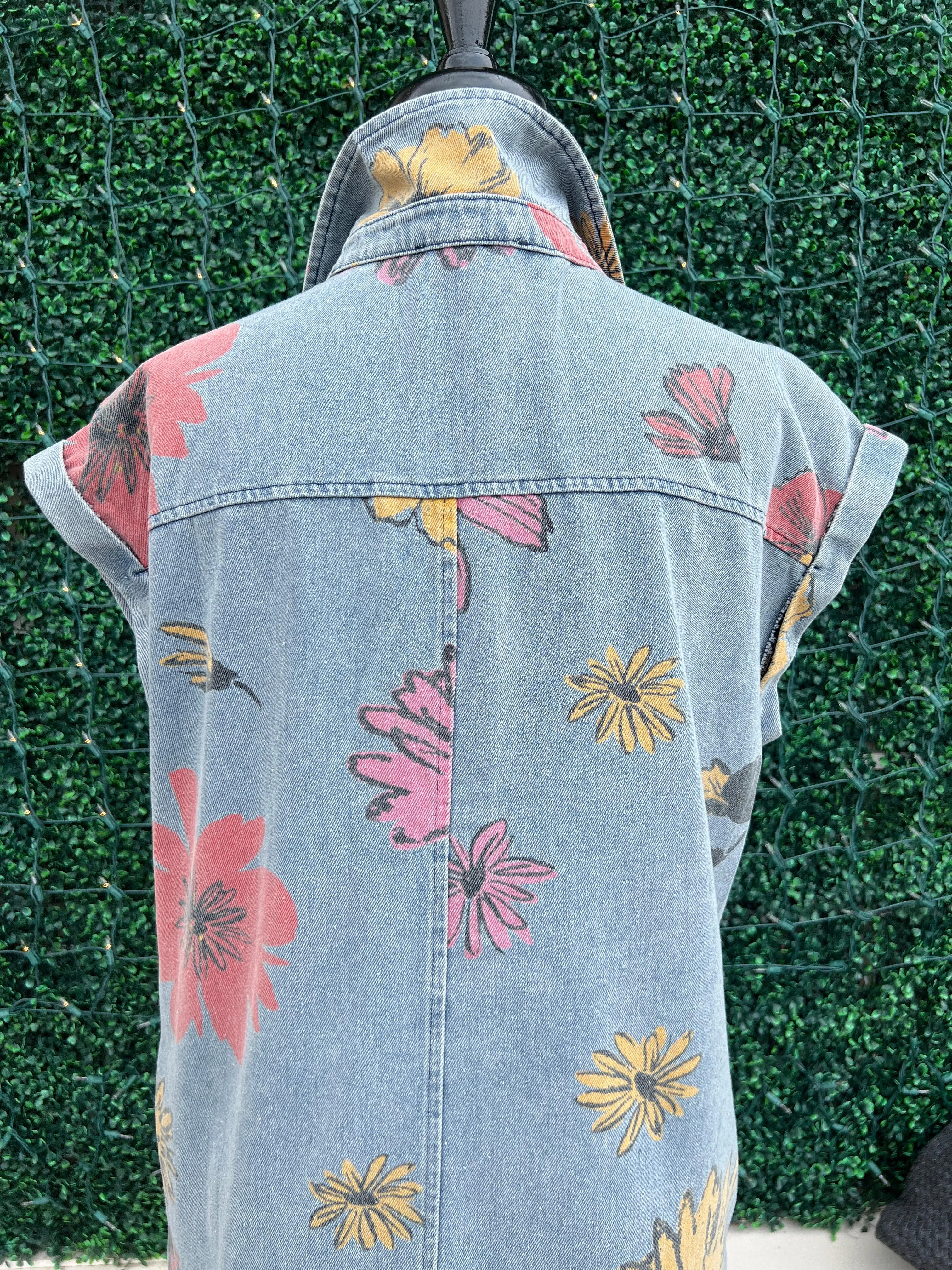 Floral Denim Dress