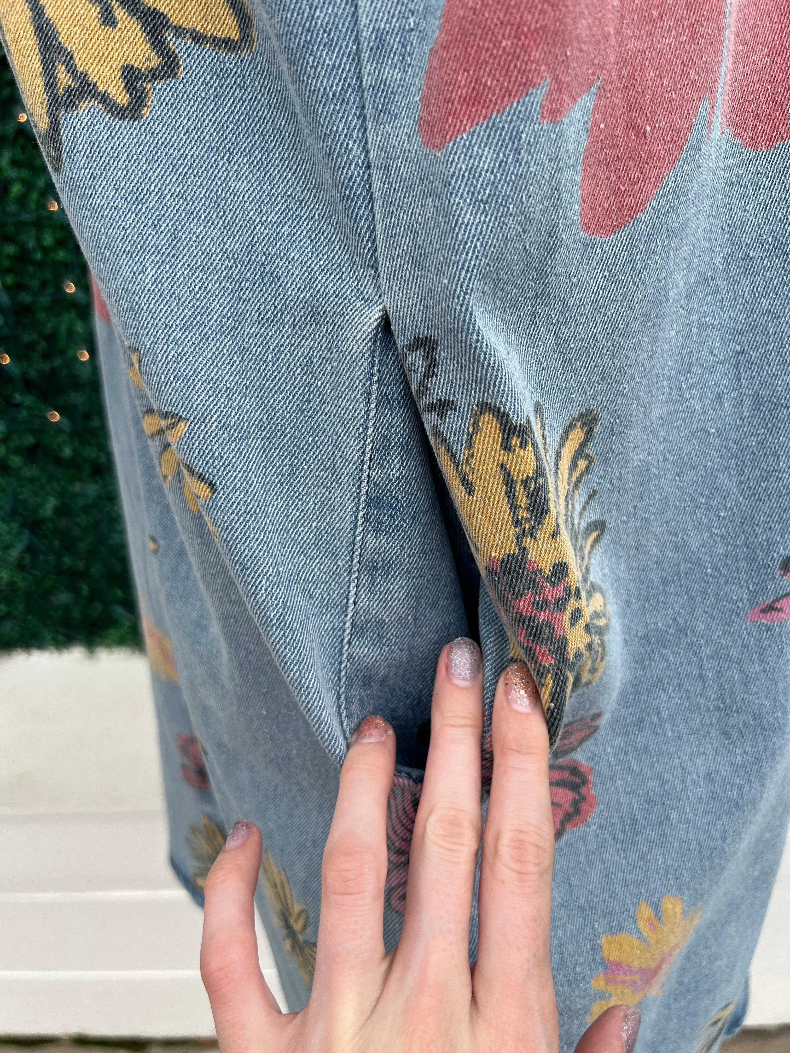 Floral Denim Dress