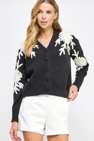 Floral Embroidered Cardigan