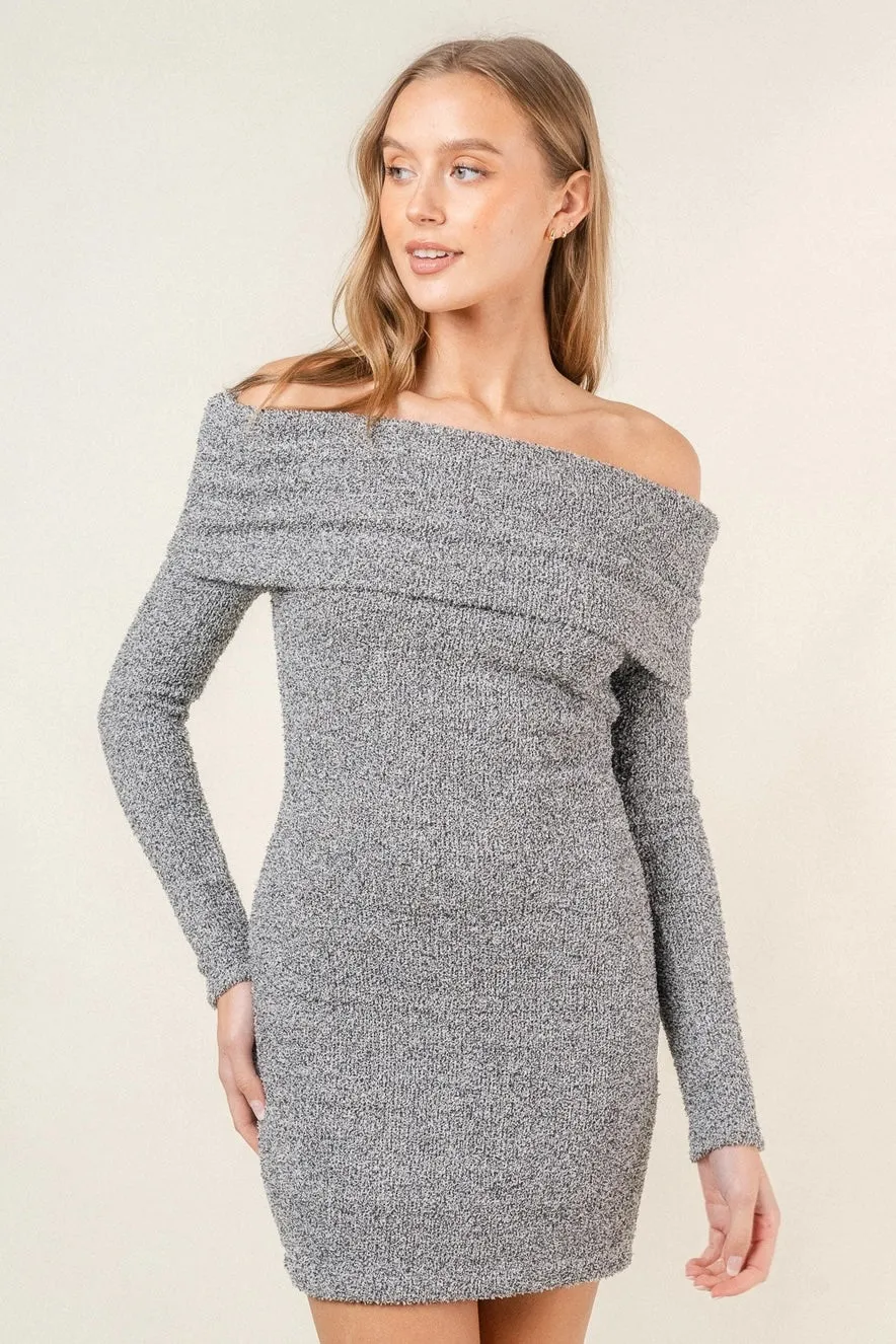 Fore Off the Shoulder Sweater Dress