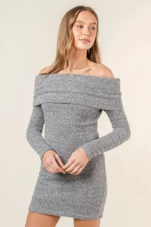 Fore Off the Shoulder Sweater Dress