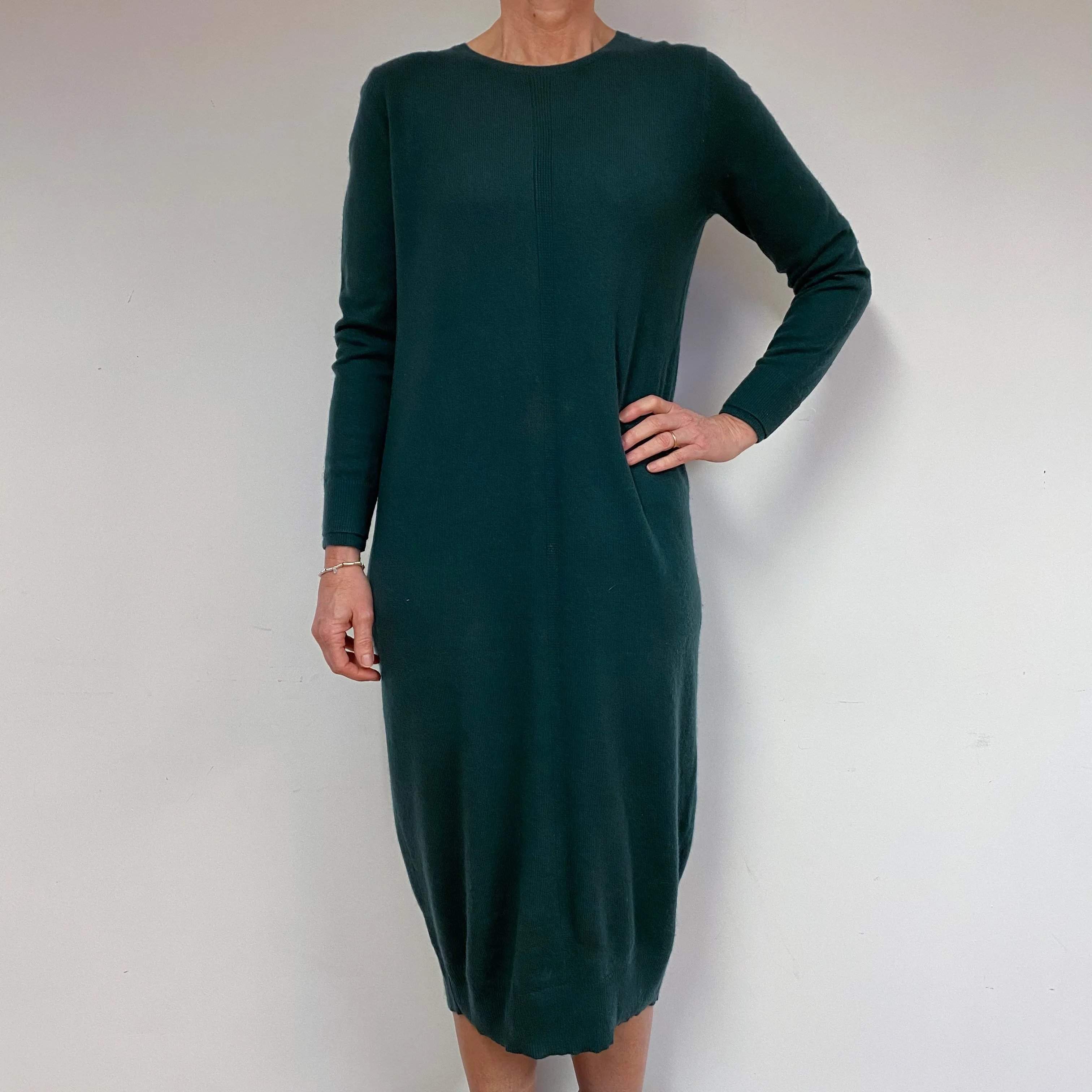 Forest Green Cashmere Dress Medium