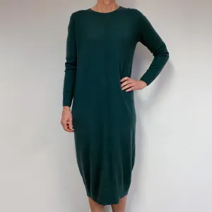 Forest Green Cashmere Dress Medium