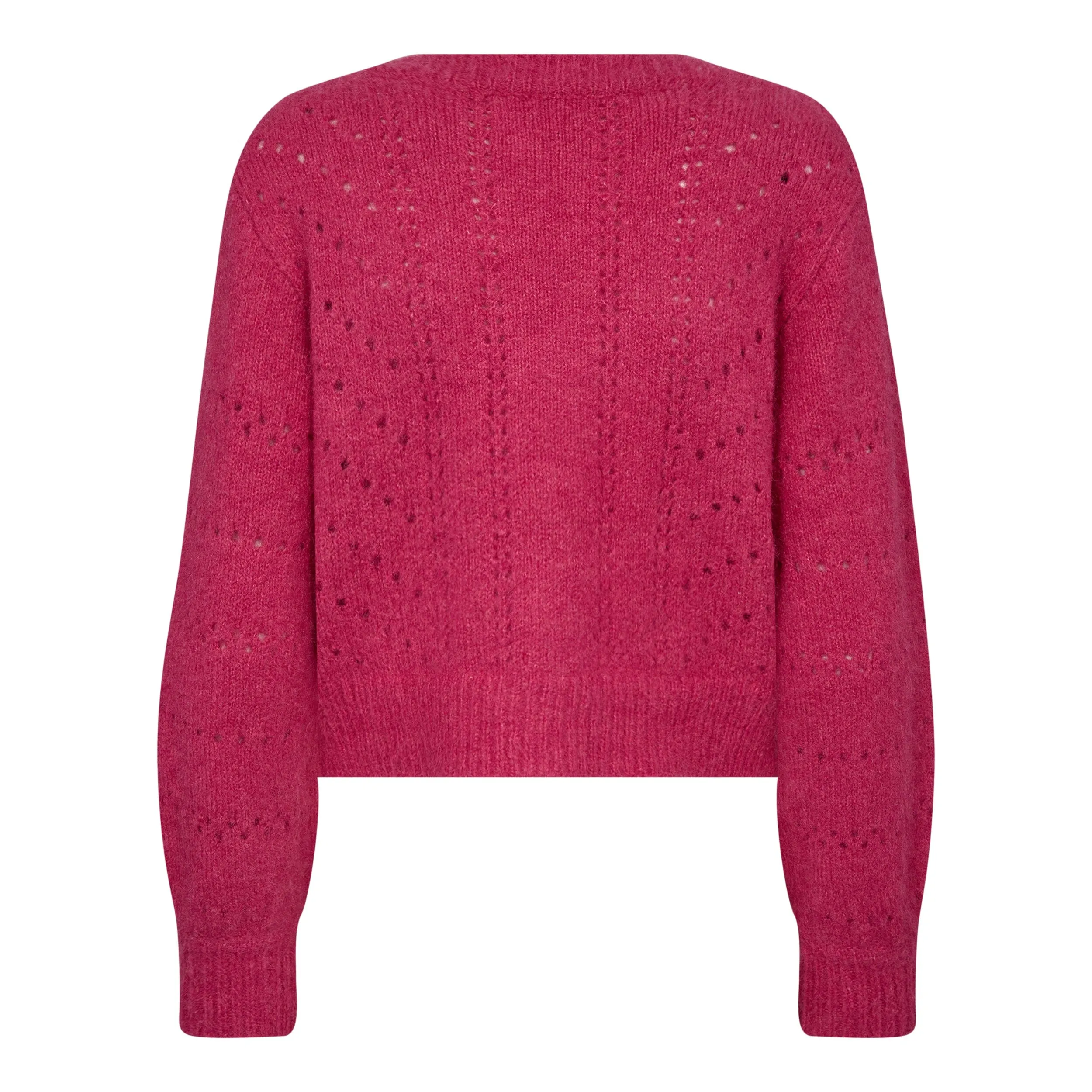 Forudbestilling - Co´couture - Coraliecc Pointelle Cardigan 32174 - 185 Flash Pink