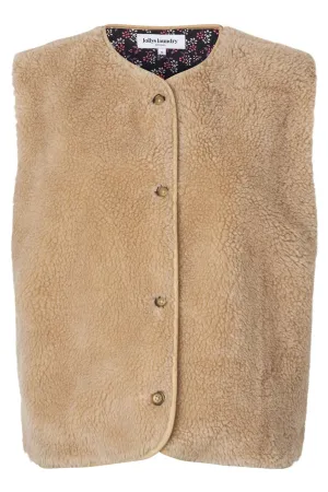 Forudbestilling - Lollys Laundry - Jacell Vest Sl - 04 Sand