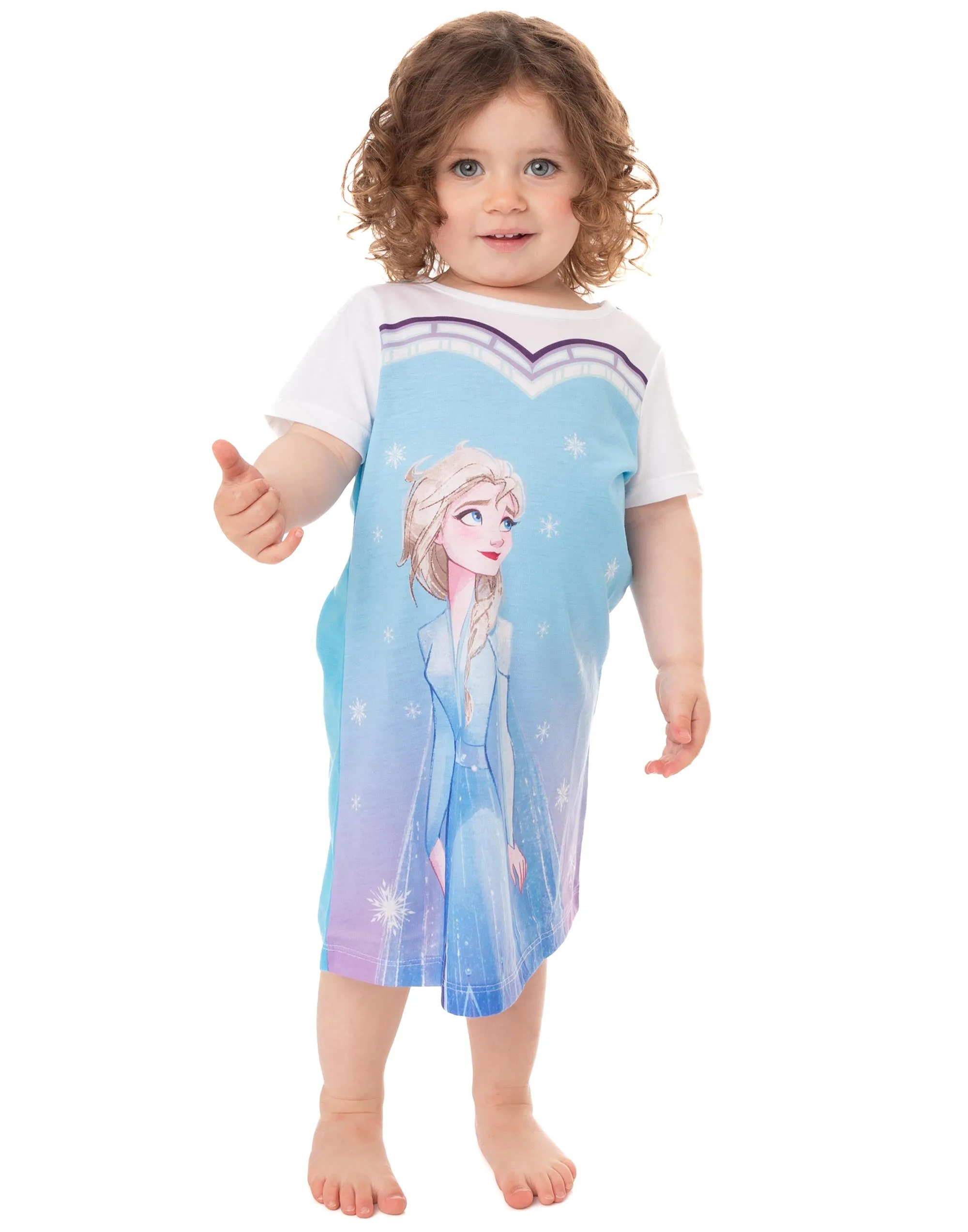 Frozen Elsa Girl's Night Dress Pyjama - Blue