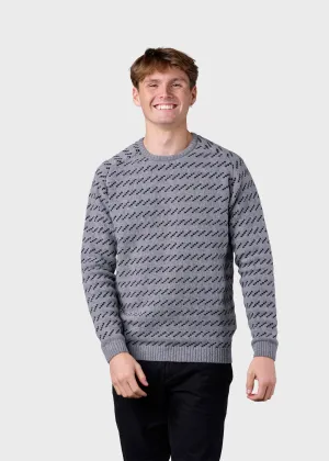 Geir knit  - Light grey/black