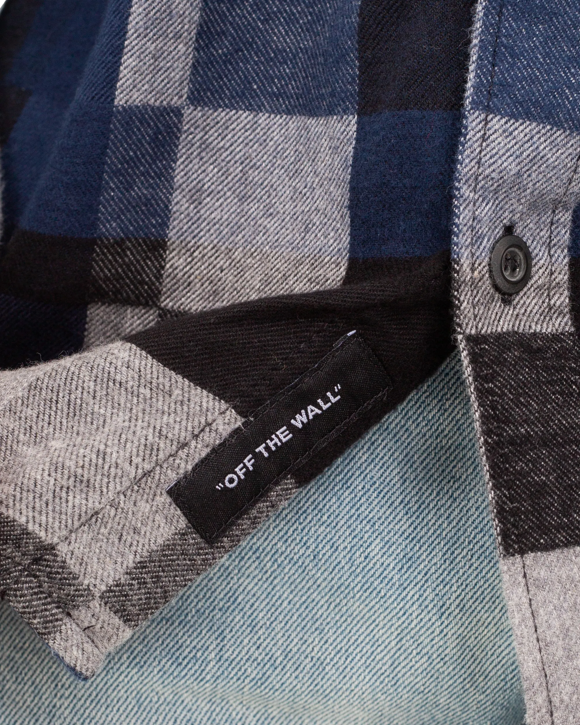 Gibson Patchwork Shirt in Dress Blues & Black
