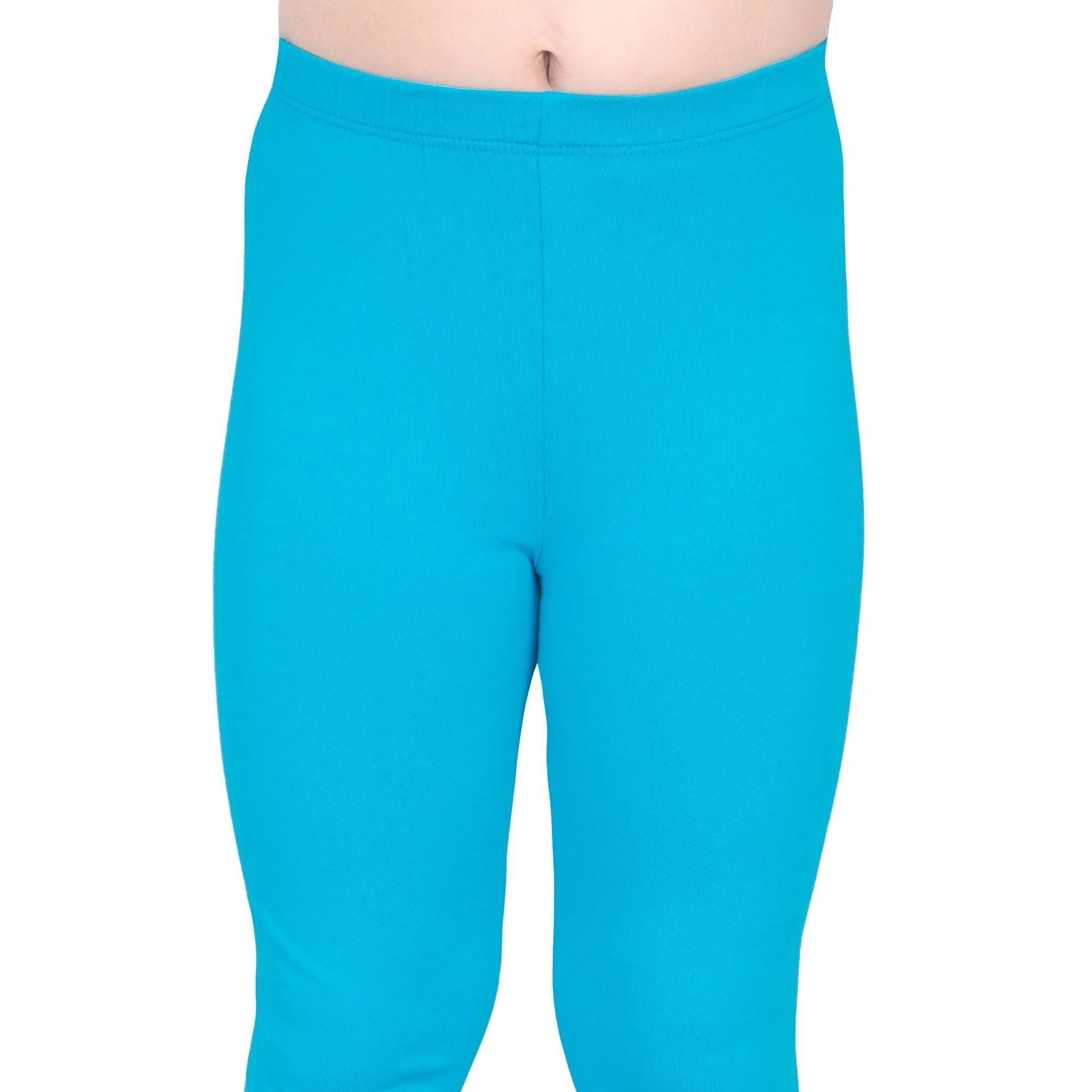 Girls Aqua Ankle Length Legging