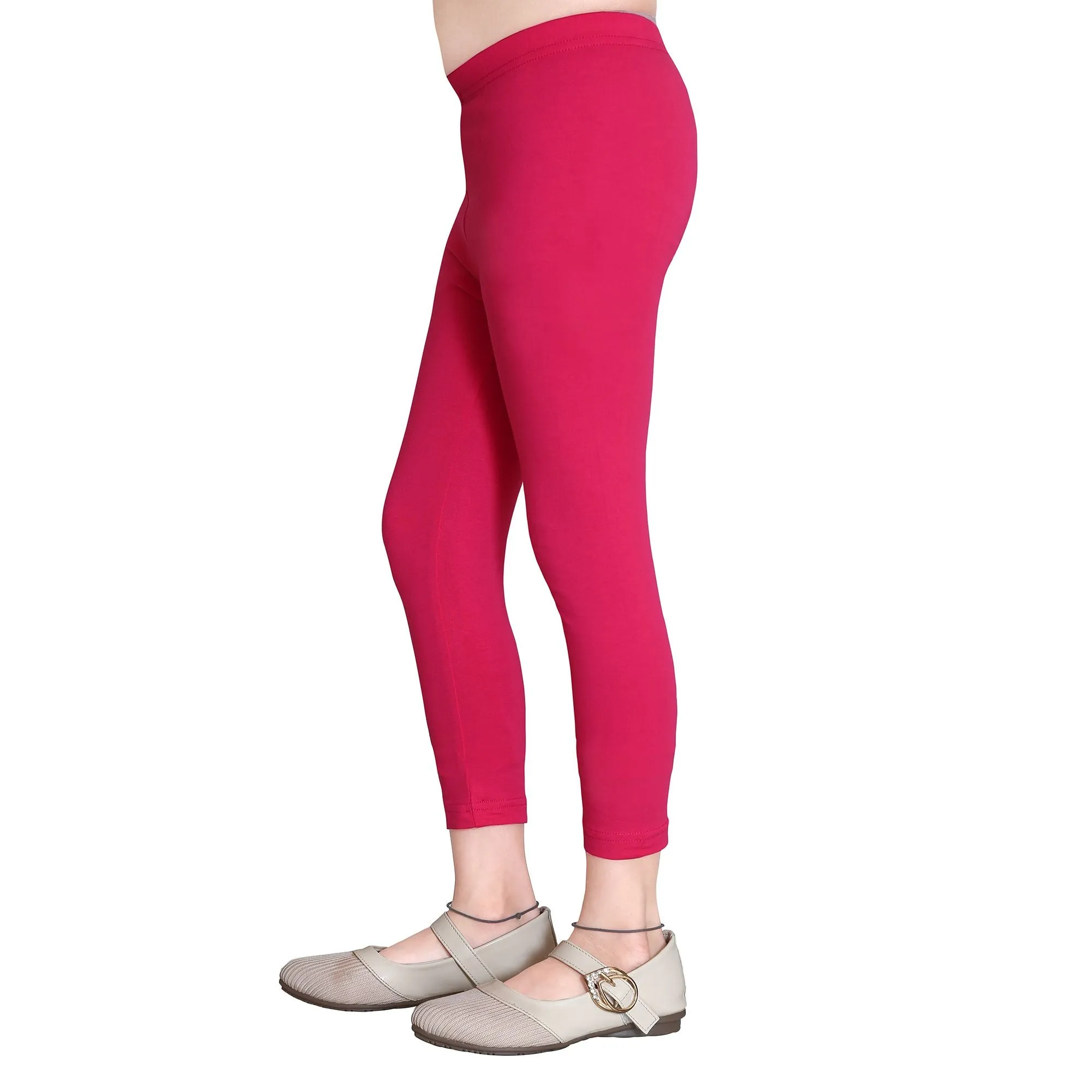 Girls Dark Fuchsia Ankle Length Legging