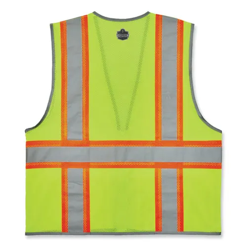Glowear 8246z-s Single Size Class 2 Two-tone Mesh Vest, Polyester, 3x-large, Lime, Ships In 1-3 Business Days