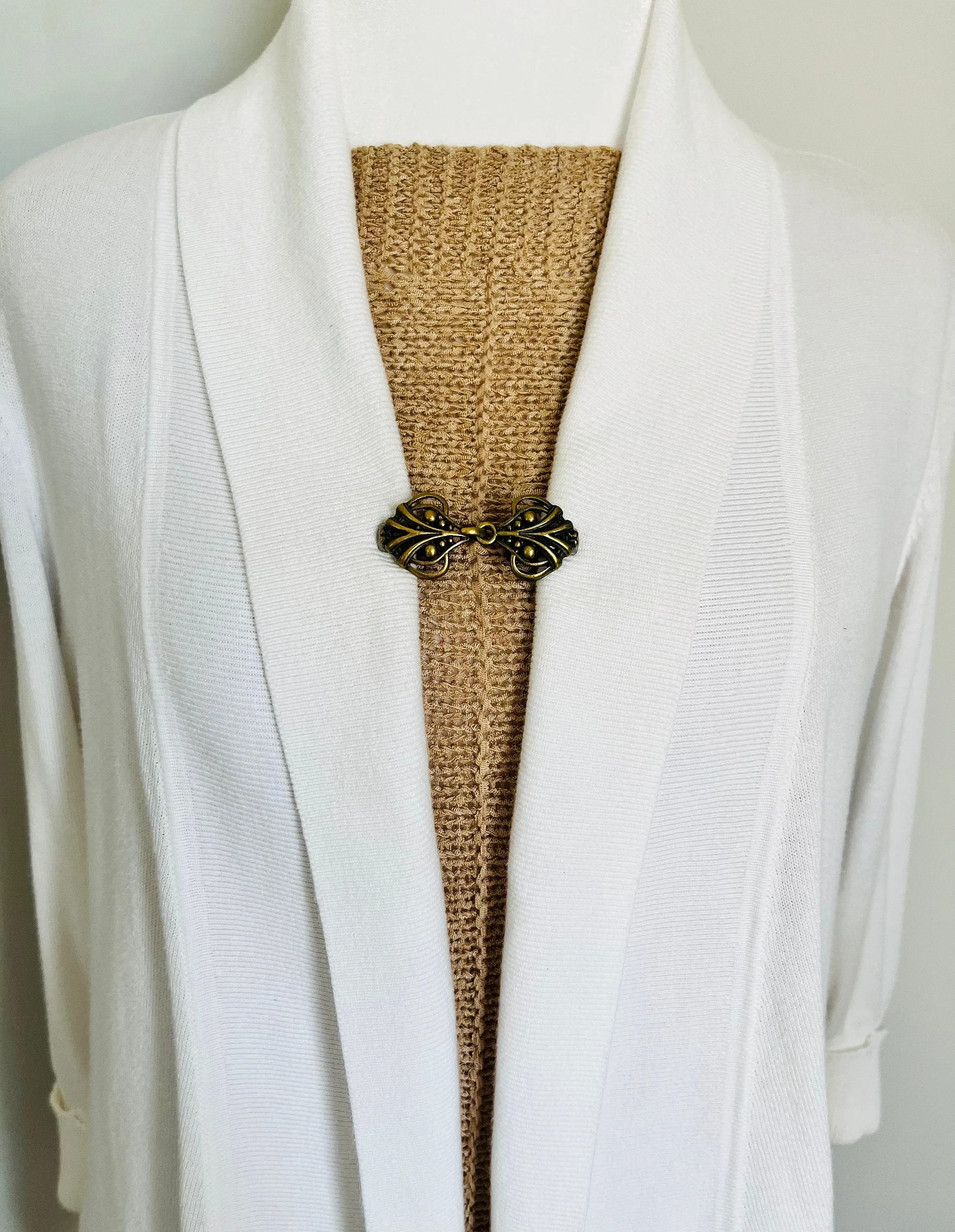 Gold Heart Celtic Cardigan Clip Sweater Clip Gift Gifts for Her by Fabulici
