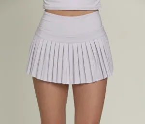 Gold Hinge Pleated Tennis Skirt Pale Lavender