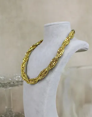 Gold Statement Rope Necklace