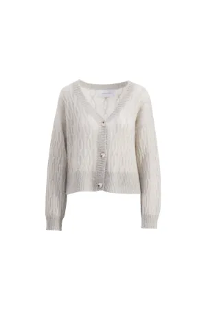 Gotland Knit Cardigan - Sage Green Melange