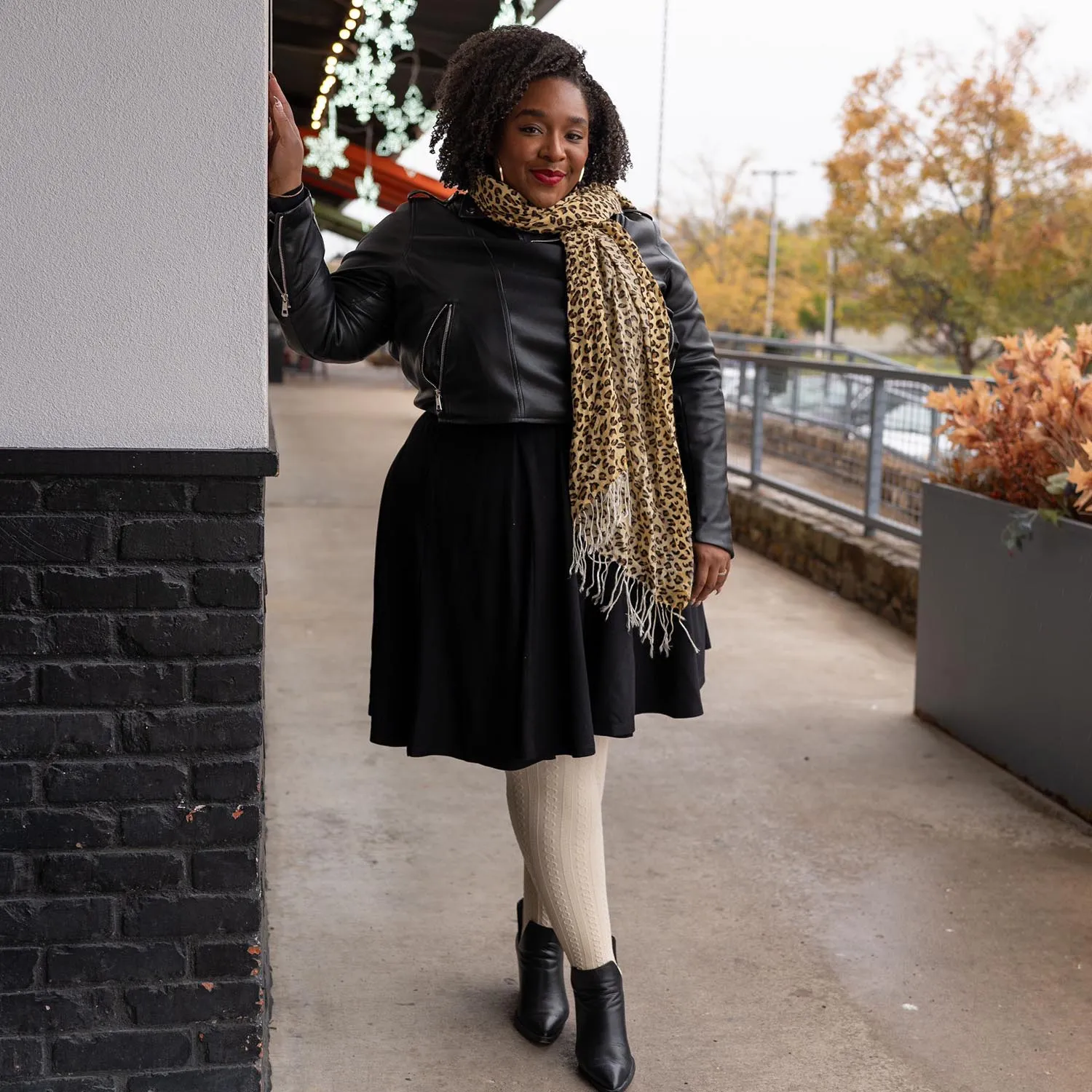 Grannies Cable Knit Wool Tights V2 - Oatmeal