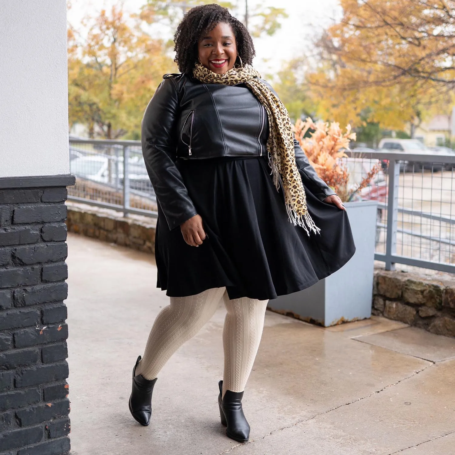 Grannies Cable Knit Wool Tights V2 - Oatmeal