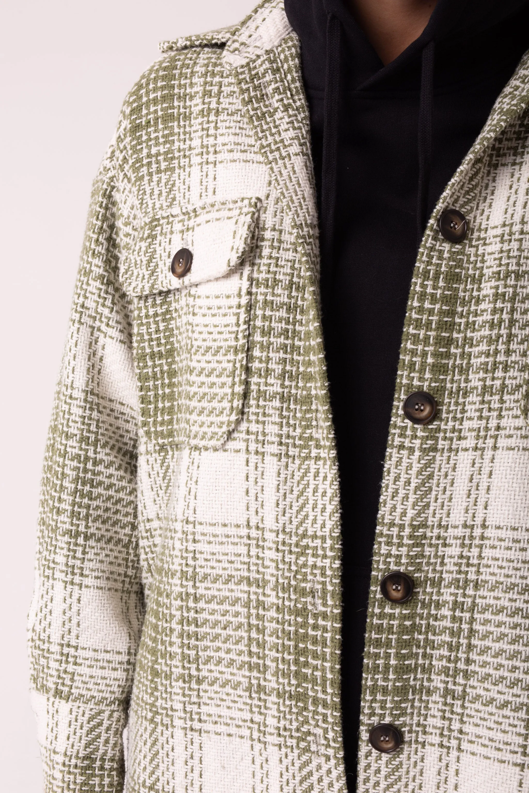 GREEN CHECK PRISCILLA OVERSHIRT