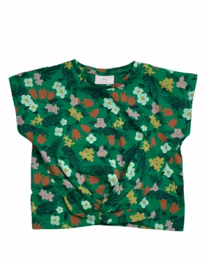 Green with Flowers Shirt