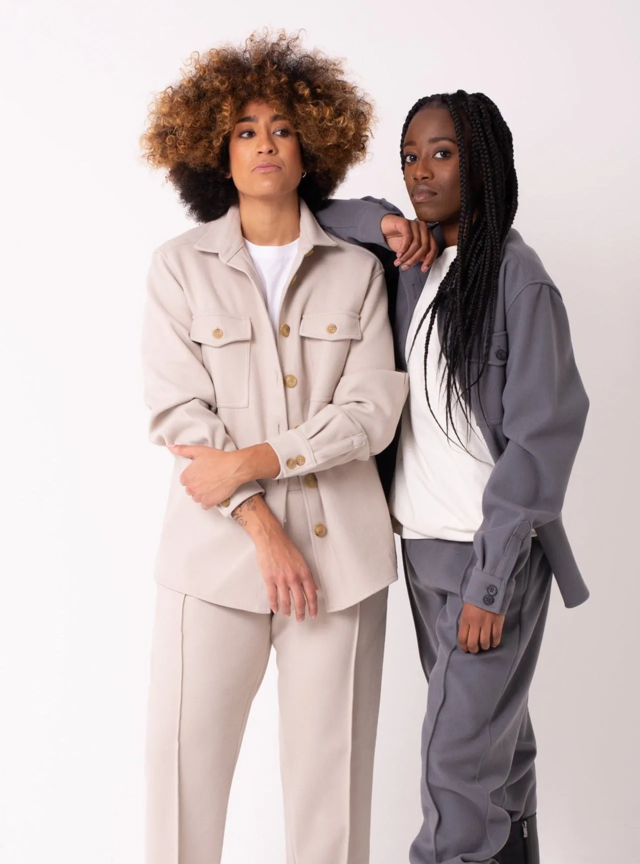 GREY PRISCILLA OVERSHIRT