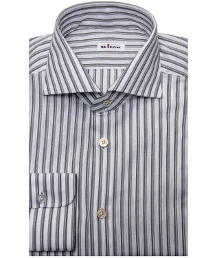 Grey Striped Dress Shirt