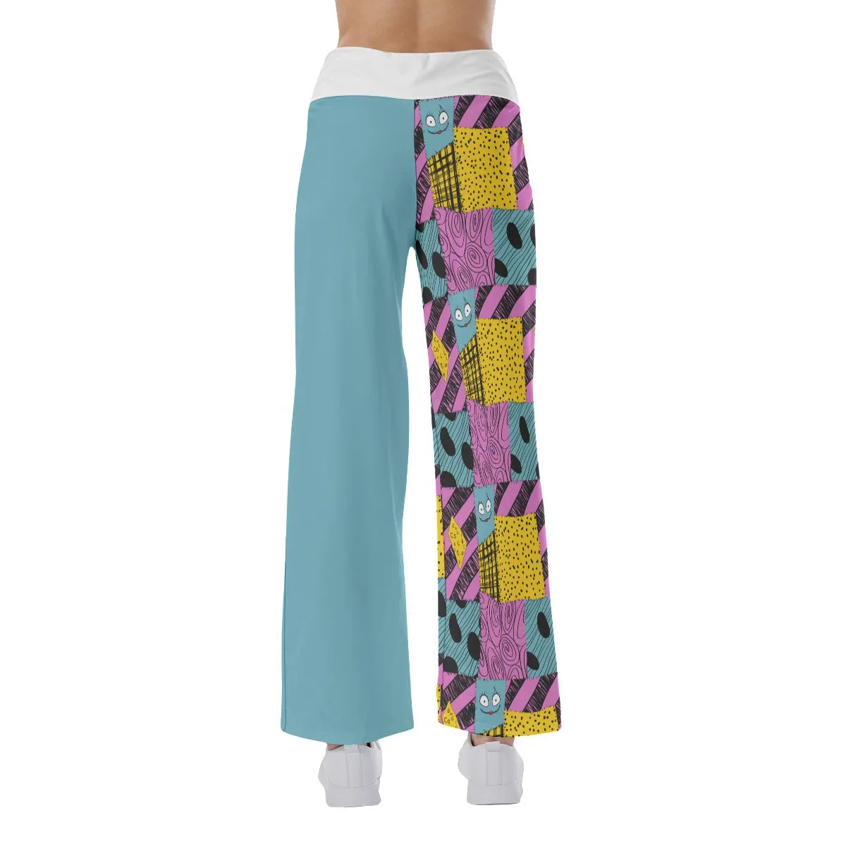 Halloween Nightmare Theme Women's High-waisted Wide Leg Pants