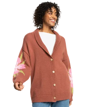 Hand On Heart Cardigan in Cedar Wood