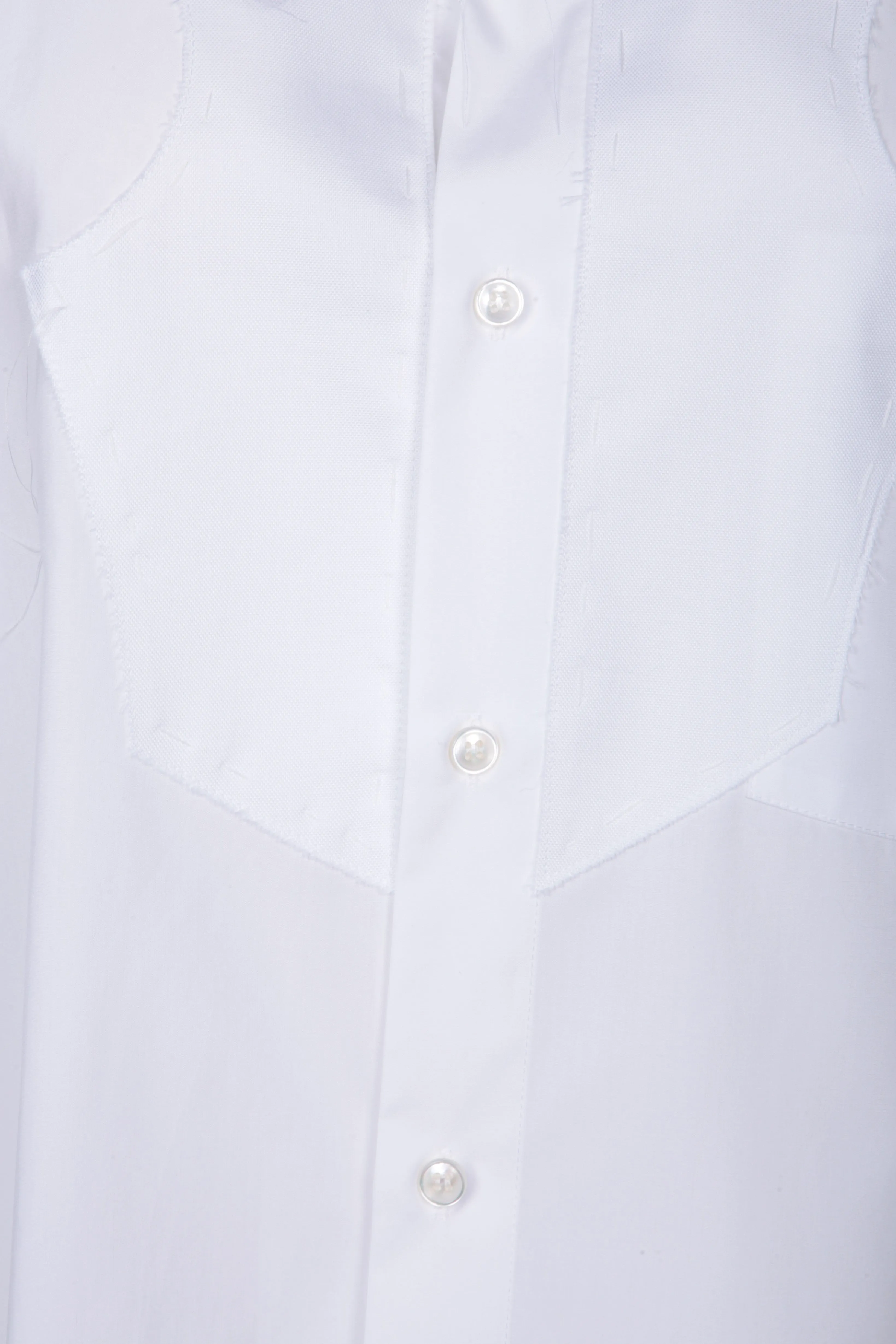 Handle stitching white dress shirt