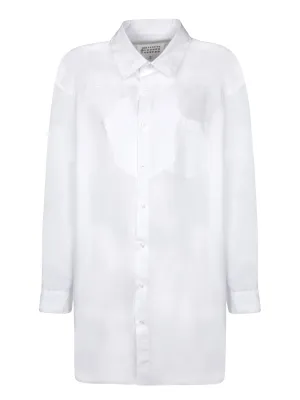 Handle stitching white dress shirt