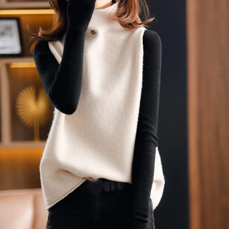 High Neck Knitted vest