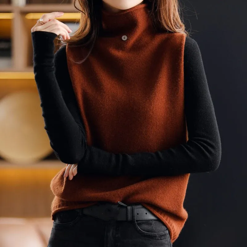 High Neck Knitted vest