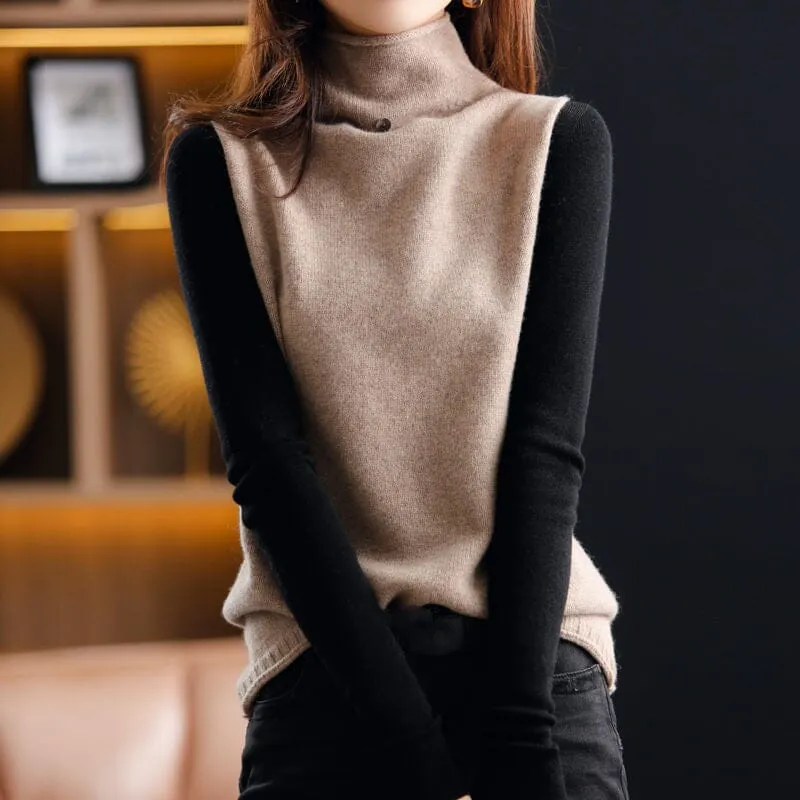 High Neck Knitted vest
