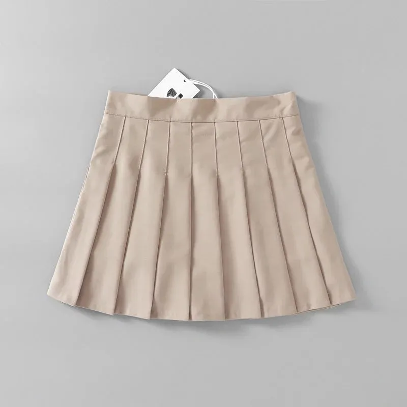High Quality Autumn Spring Tb style Tennis Skirt A-line Pleated Skirt high waist Casual Smart