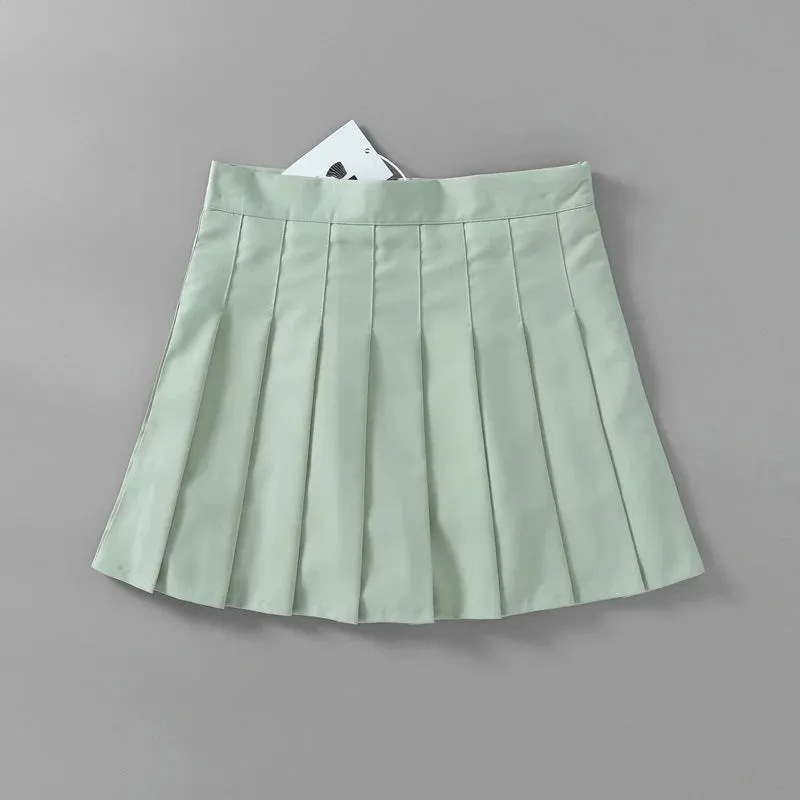 High Quality Autumn Spring Tb style Tennis Skirt A-line Pleated Skirt high waist Casual Smart