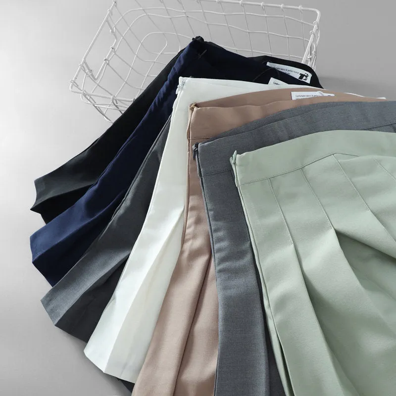 High Quality Autumn Spring Tb style Tennis Skirt A-line Pleated Skirt high waist Casual Smart
