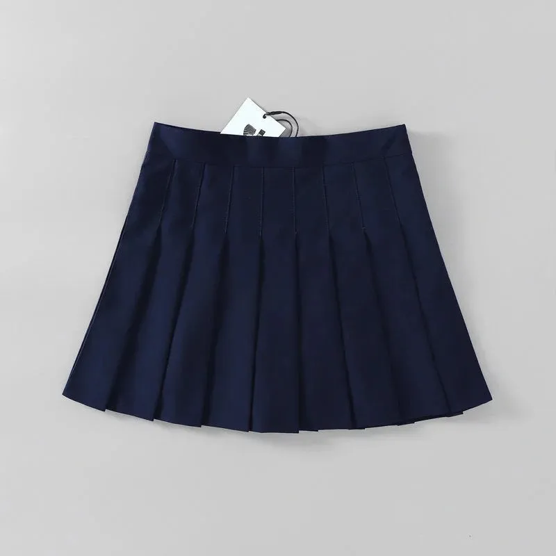 High Quality Autumn Spring Tb style Tennis Skirt A-line Pleated Skirt high waist Casual Smart
