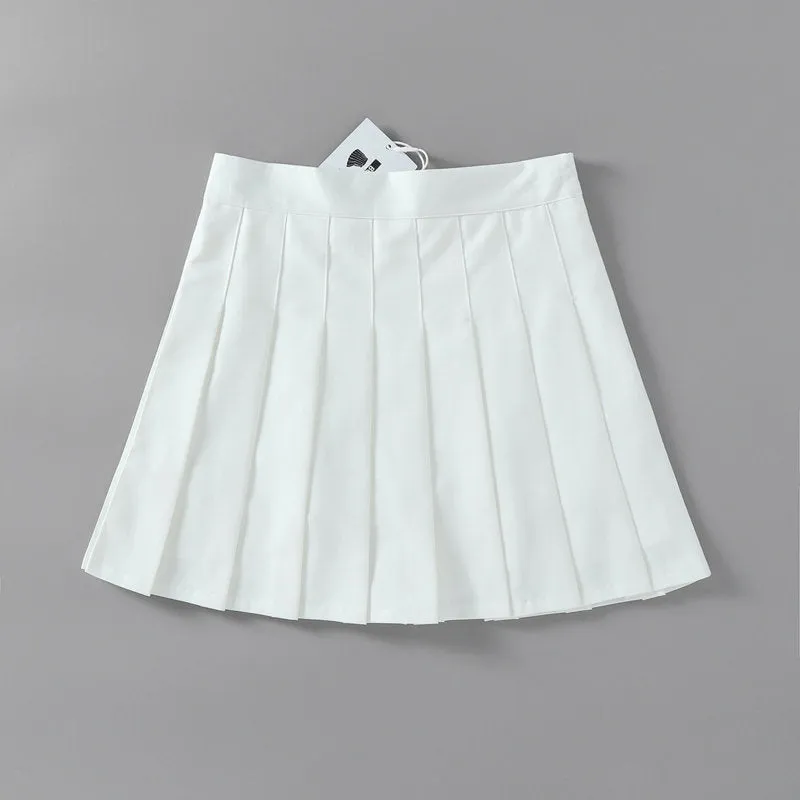 High Quality Autumn Spring Tb style Tennis Skirt A-line Pleated Skirt high waist Casual Smart