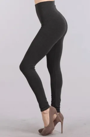 High Waist Legging - Heather Charcoal