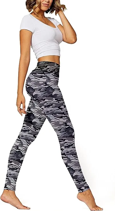 High Waist Mocha Fusion Printed Stretch Leggings