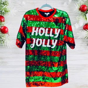 Holly Jolly Sequins Top Christmas