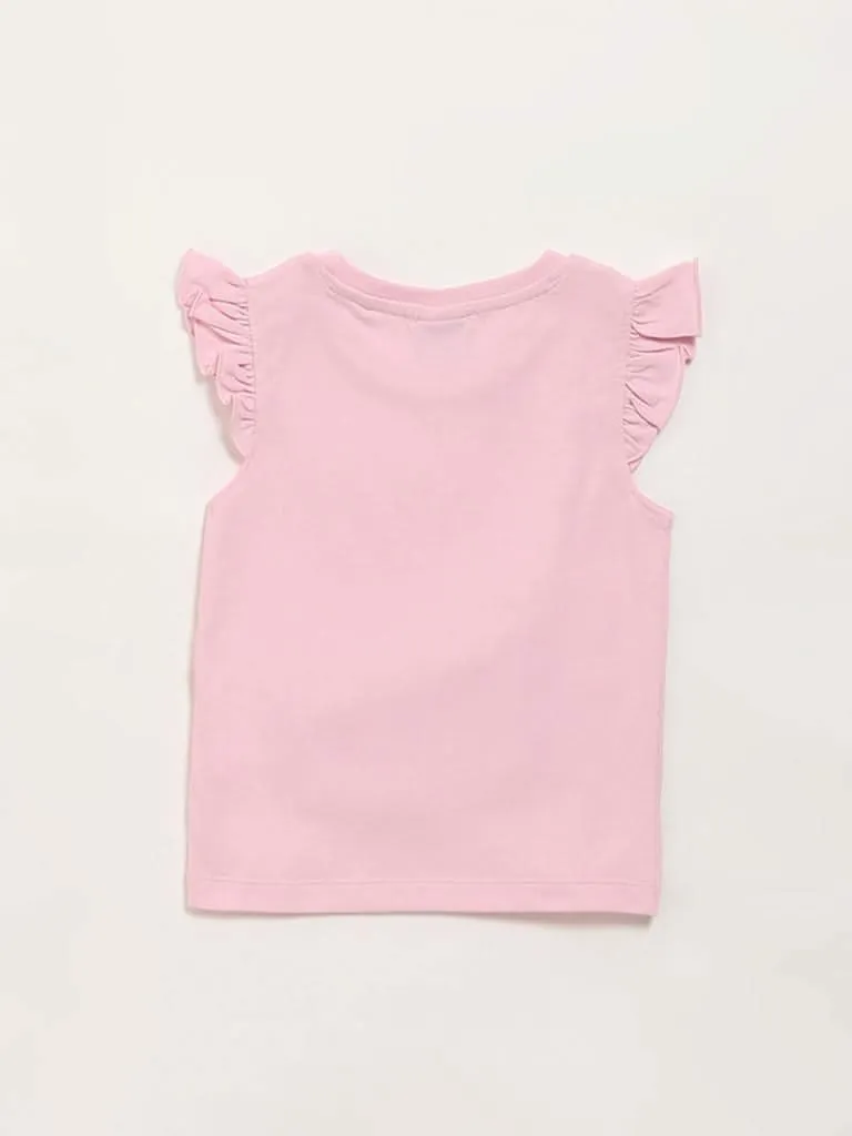 HOP Kids Plain Pink T-Shirt