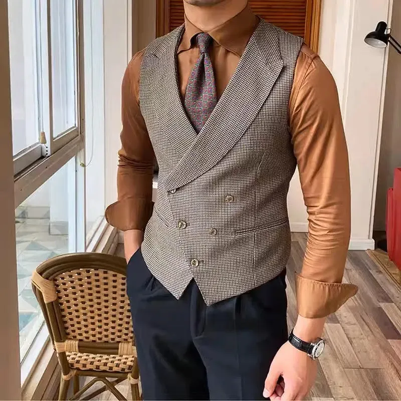 Houndstooth Classy Waistcoat - Cross & Crown