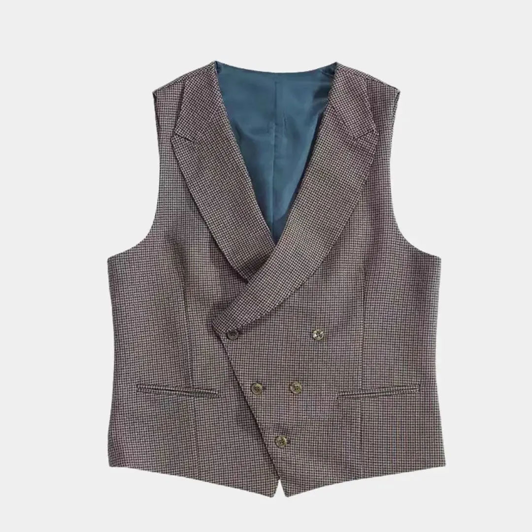 Houndstooth Classy Waistcoat - Cross & Crown