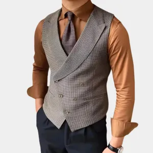 Houndstooth Classy Waistcoat - Cross & Crown