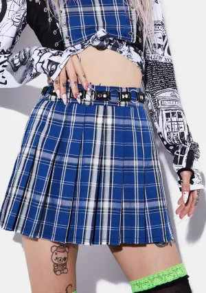 Idol Generation Plaid Pleated Skirt