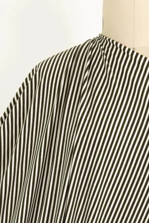 Ivory And Olive Stripes USA Knit