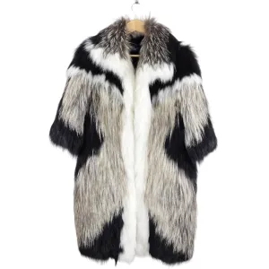 J Mendel Multi Knit Fox Fur Jacket - S