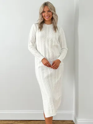 Jordan Maxi Sweater Dress - Ivory